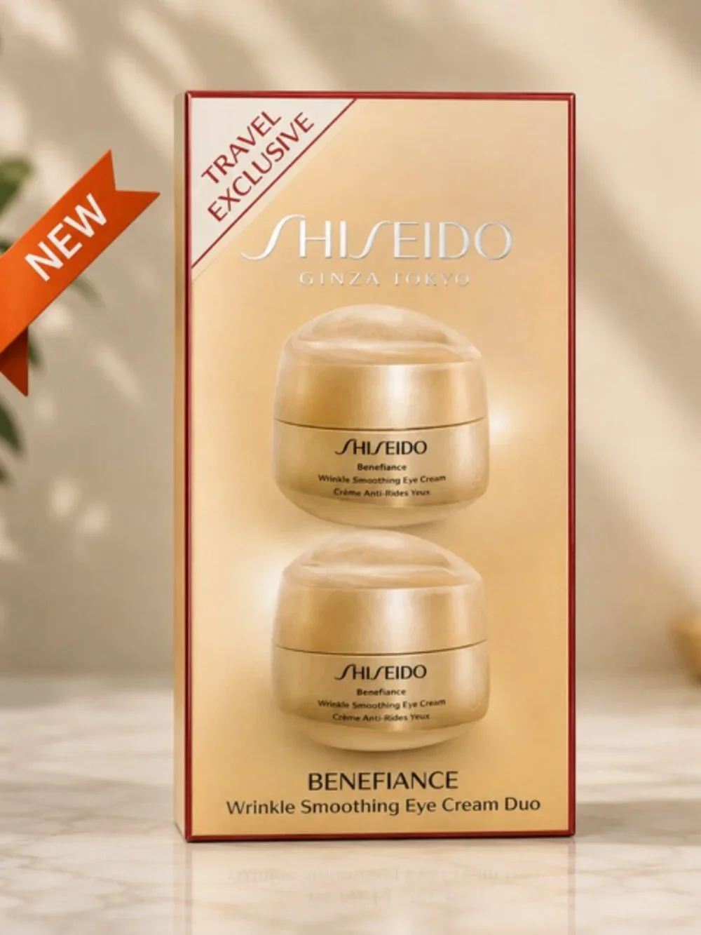 SHISEIDO BENEFIANCE Wrinkle Anti-Aging Smoothing Eye Cream 0.51oz NIB Duo Pack